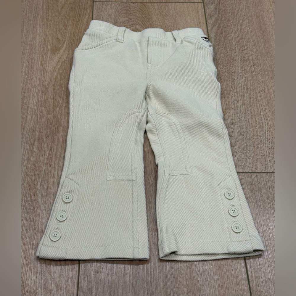 🤍 Baby Gap Toddler Riding Pants Cream Knee Patch Size 2T